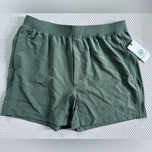 2 pairs Gaiam Gym Shorts Black & Green NWT